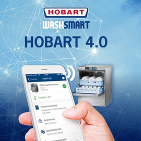 HOBART ein Gadget ist mit der Geschirrspülmaschine verbindet